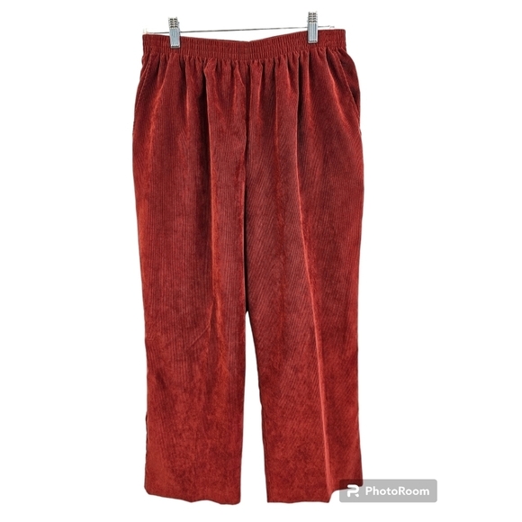 3/$25 Alfred Dunner Size 16P Rust Colored Pull On Pants - Picture 1 of 3